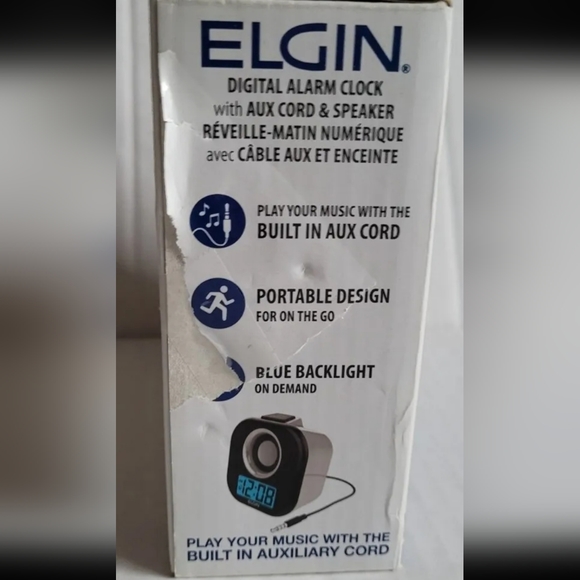 Elgin Other Elgin Digital Alarm Clock With Aux Cord And Speaker
